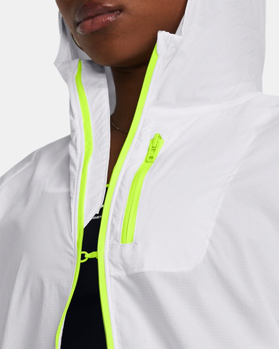 Women's UA Launch Lightweight Jacket, White, pdpMainDesktop image number 2
